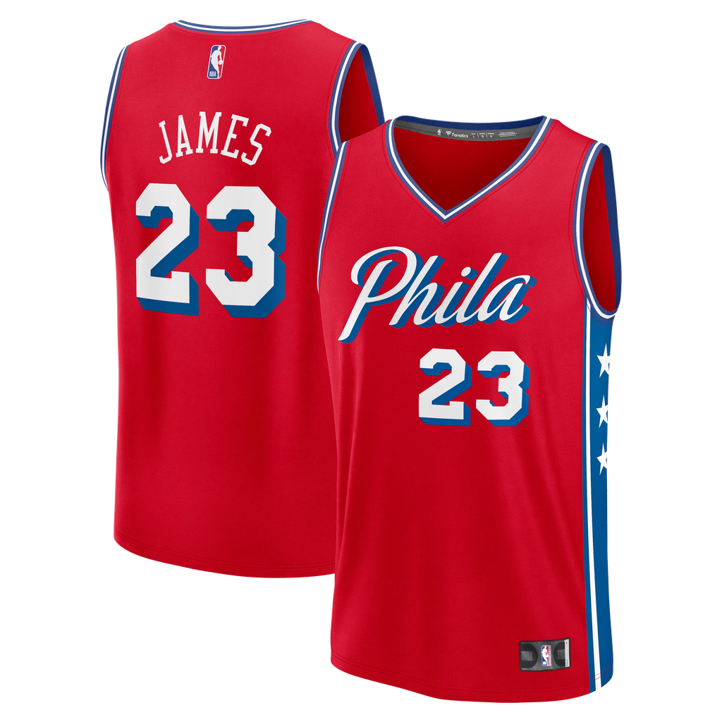 Men's Fanatics LeBron James Royal Philadelphia 76ers Fast Break Jersey - Icon Edition
