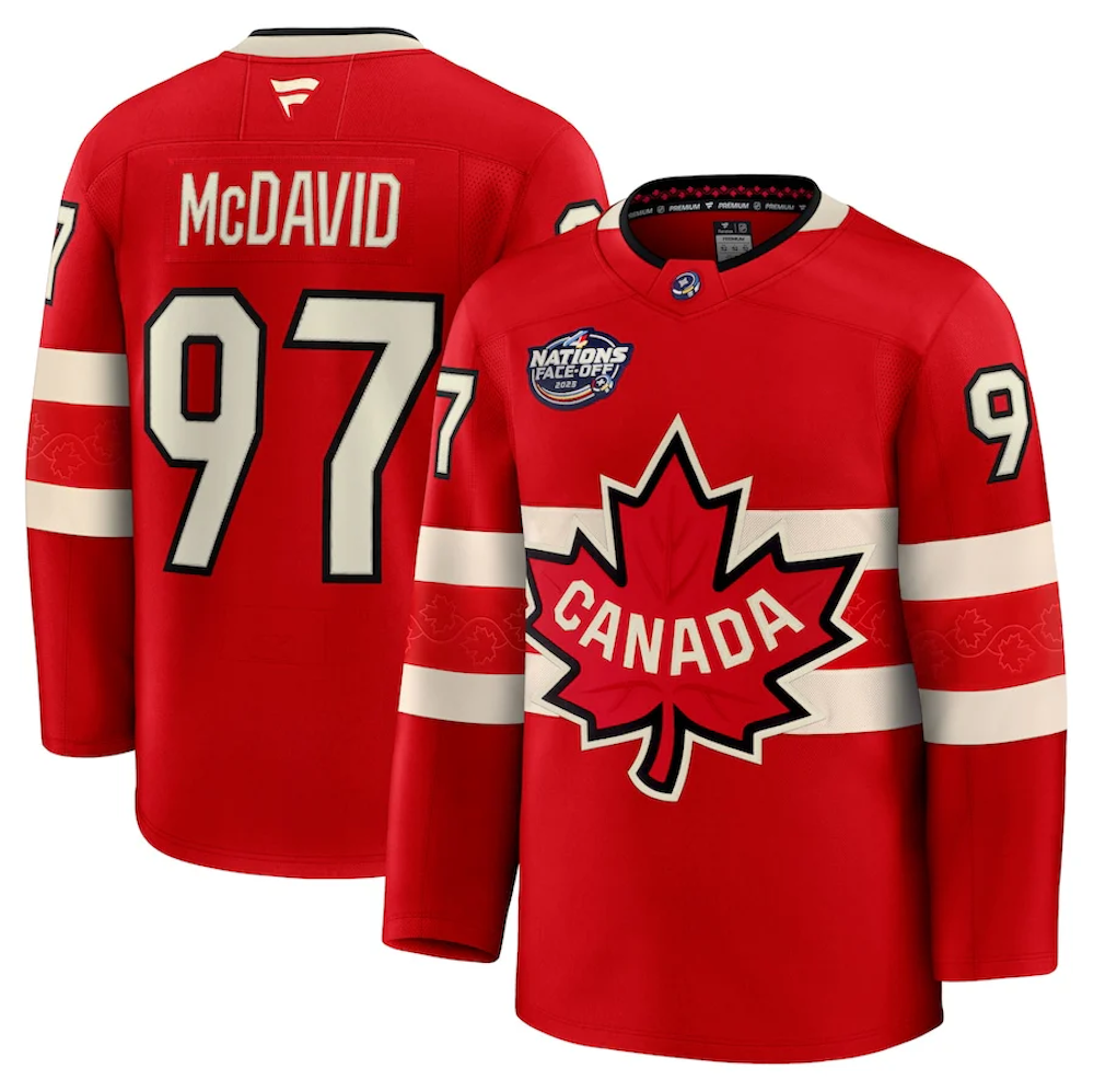 McDAVID #97 - Team Canada 4 Nations Face-Off Hockey Jersey - CLEARANCE
