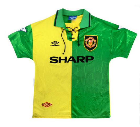 Manchester United Green and Yellow Retro Jersey